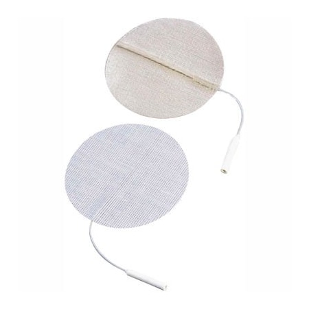 Fabrication Enterprises Dura-Stick Premium Electrodes, 2" Round, Stainless Steel Mesh, 40/Case 04-2171-10